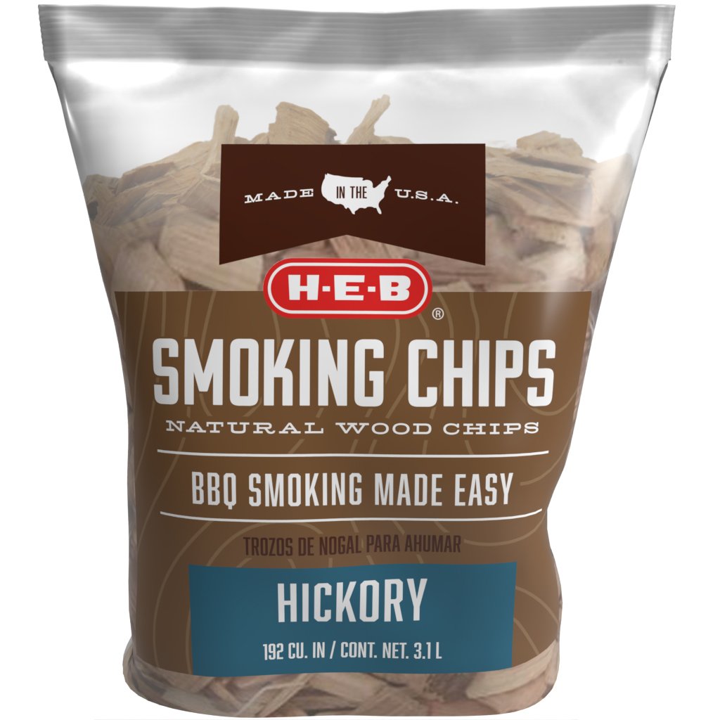 HEB Natural Hickory Wood Smoking Chips Shop Charcoal, Wood & Fuel