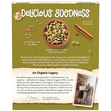 Nature's Path Organic Pumpkin Seed + Flax Granola 