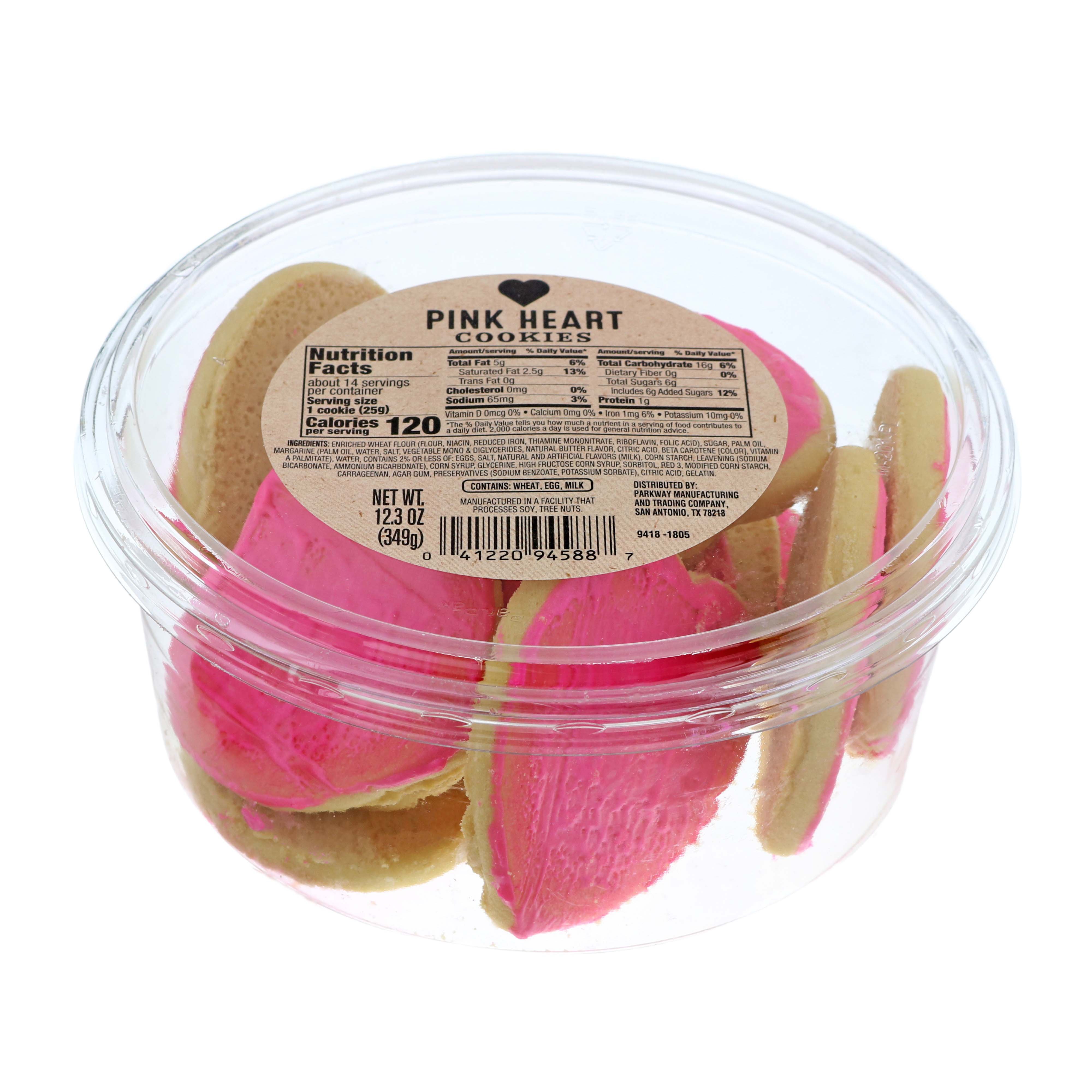 HEB Bakery Valentines Pink Hearts Cookies Shop Cookies at HEB