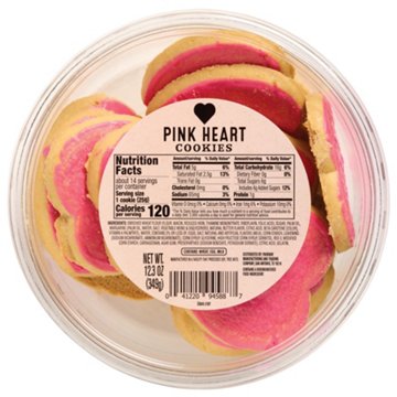 Iced Pink Heart Mother's Day Cookies, 14 oz