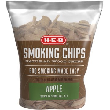 H-E-B Natural Applewood Wood Smoking Chips, 192 cu. in.