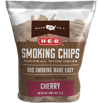 H-E-B Natural Cherrywood Smoking Chips, 192 cu. in.