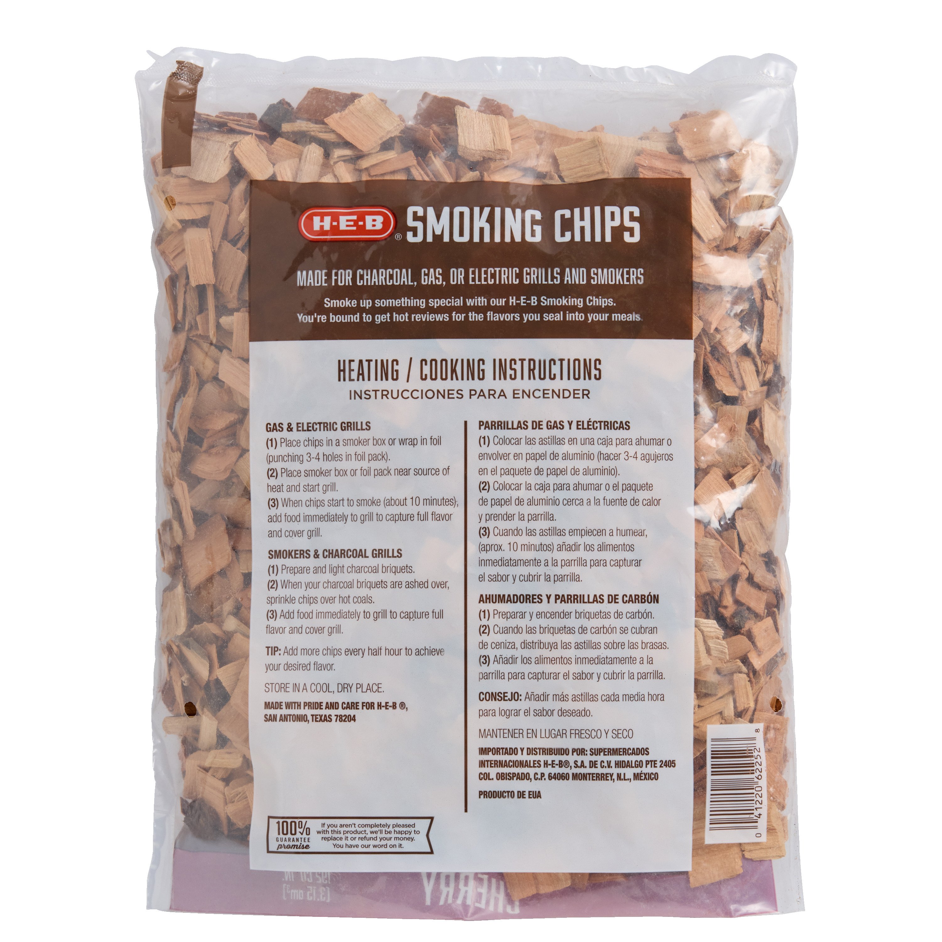 H-E-B Natural Cherrywood Smoking Chips - Shop Charcoal, wood