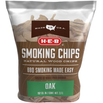 H-E-B Natural Oakwood Wood Smoking Chips, 192 cu. in.