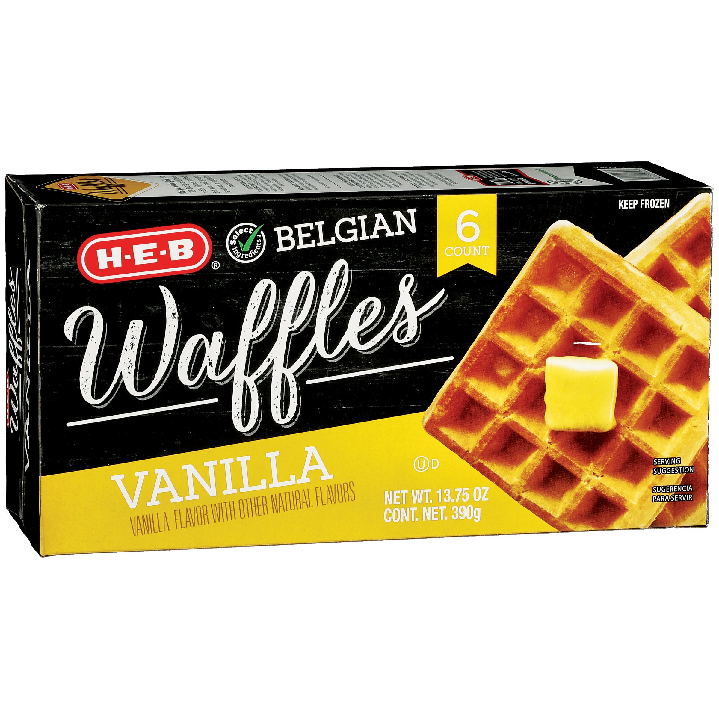 H-E-B Frozen Belgian Waffles - Vanilla - Shop Entrees & Sides at H-E-B