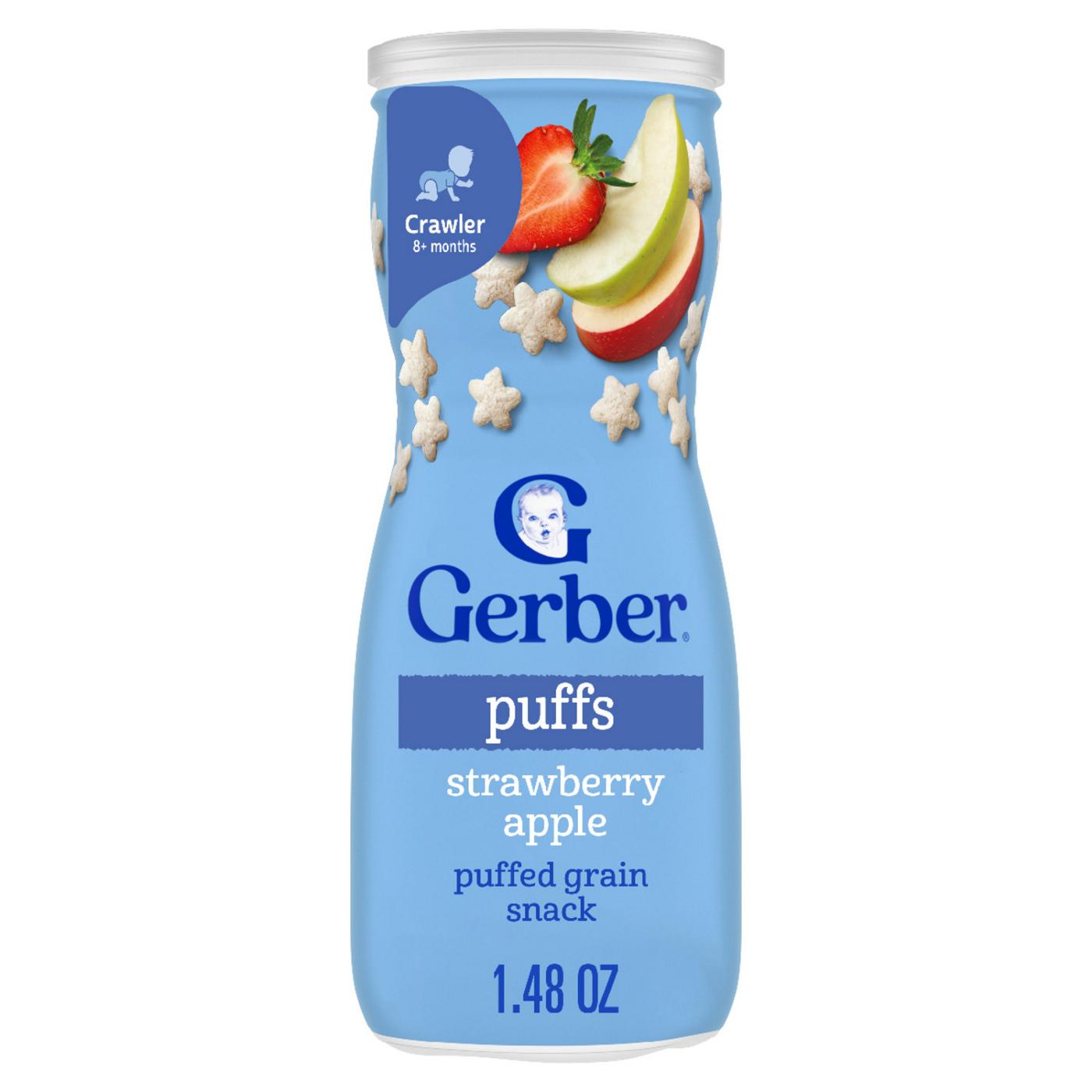 Gerber Snacks for Baby Grain & Grow Puffs - Strawberry Apple; image 1 of 8