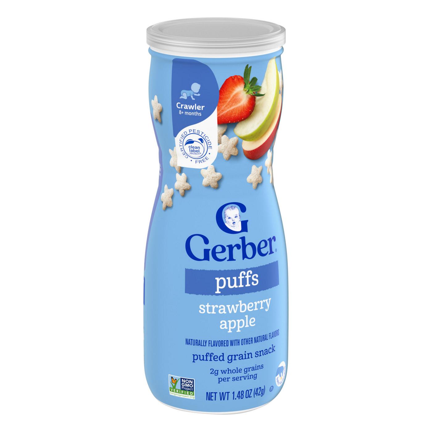 Gerber Snacks for Baby Grain & Grow Puffs - Strawberry Apple; image 2 of 8