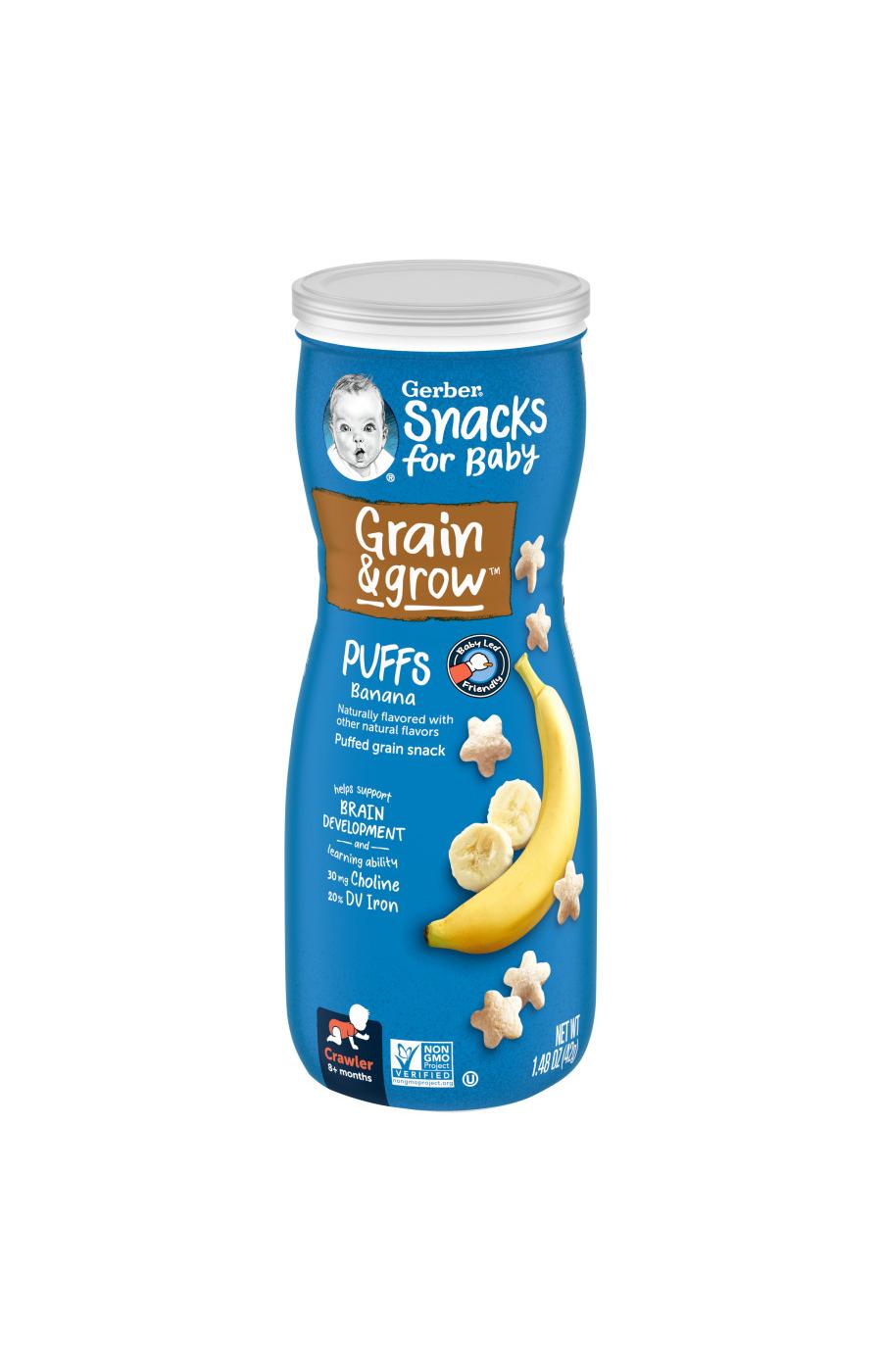 Gerber Snacks for Baby Grain & Grow Puffs - Banana; image 1 of 8