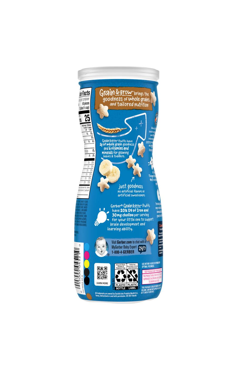 Gerber Snacks for Baby Grain & Grow Puffs - Banana; image 7 of 8