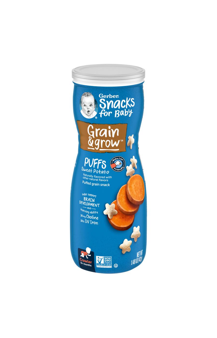 Gerber Snacks for Baby Grain & Grow Puffs - Sweet Potato; image 1 of 8
