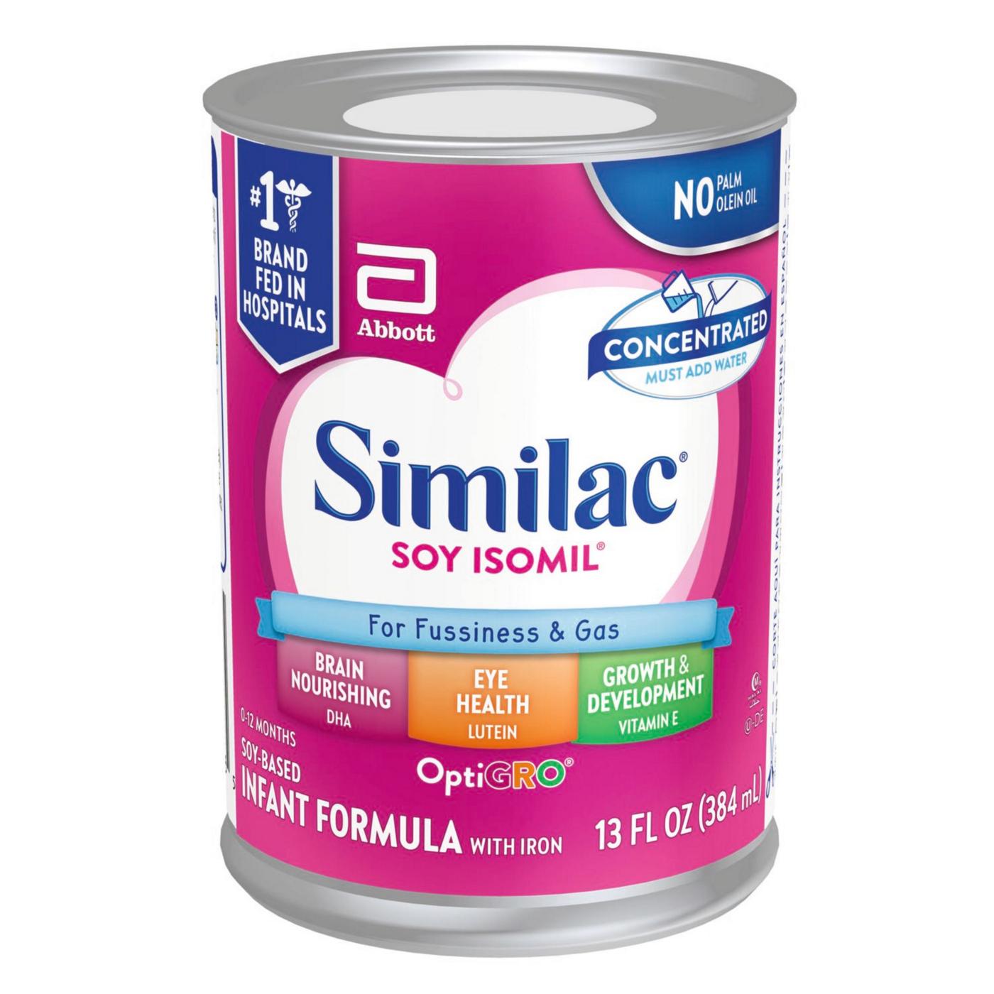 Similac Soy Isomil For Fussiness & Gas Infant Formula with Iron Concentrated Liquid; image 3 of 9