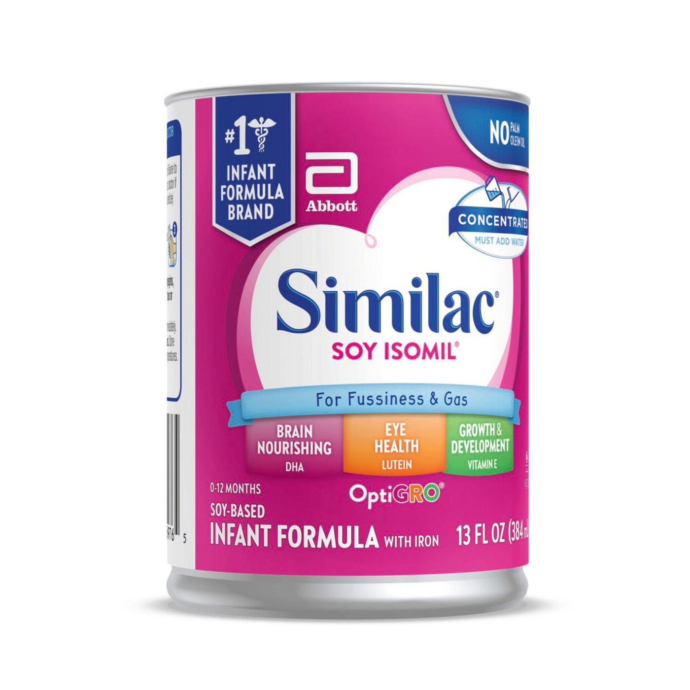 Similac Soy Isomil For Fussiness and Gas Infant Formula with Iron Concentrated Liquid; image 4 of 4
