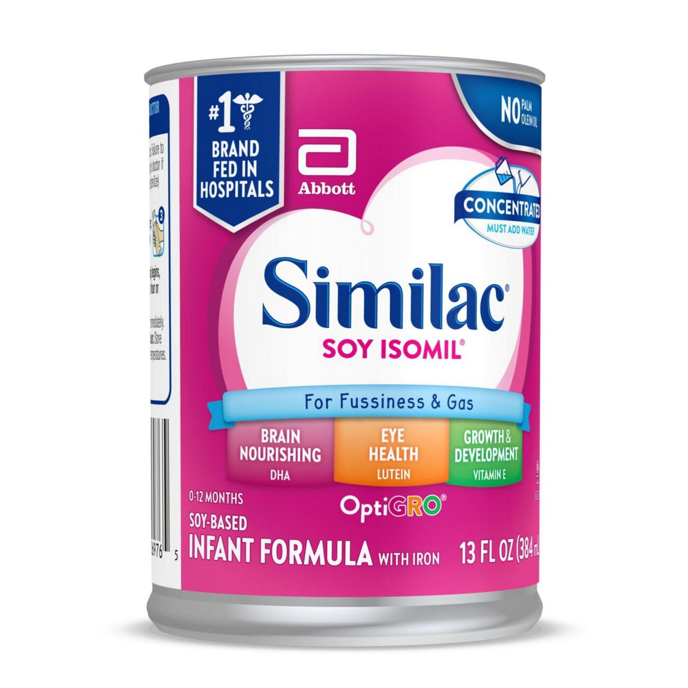 Similac Soy Isomil For Fussiness & Gas Infant Formula with Iron Concentrated Liquid; image 7 of 9