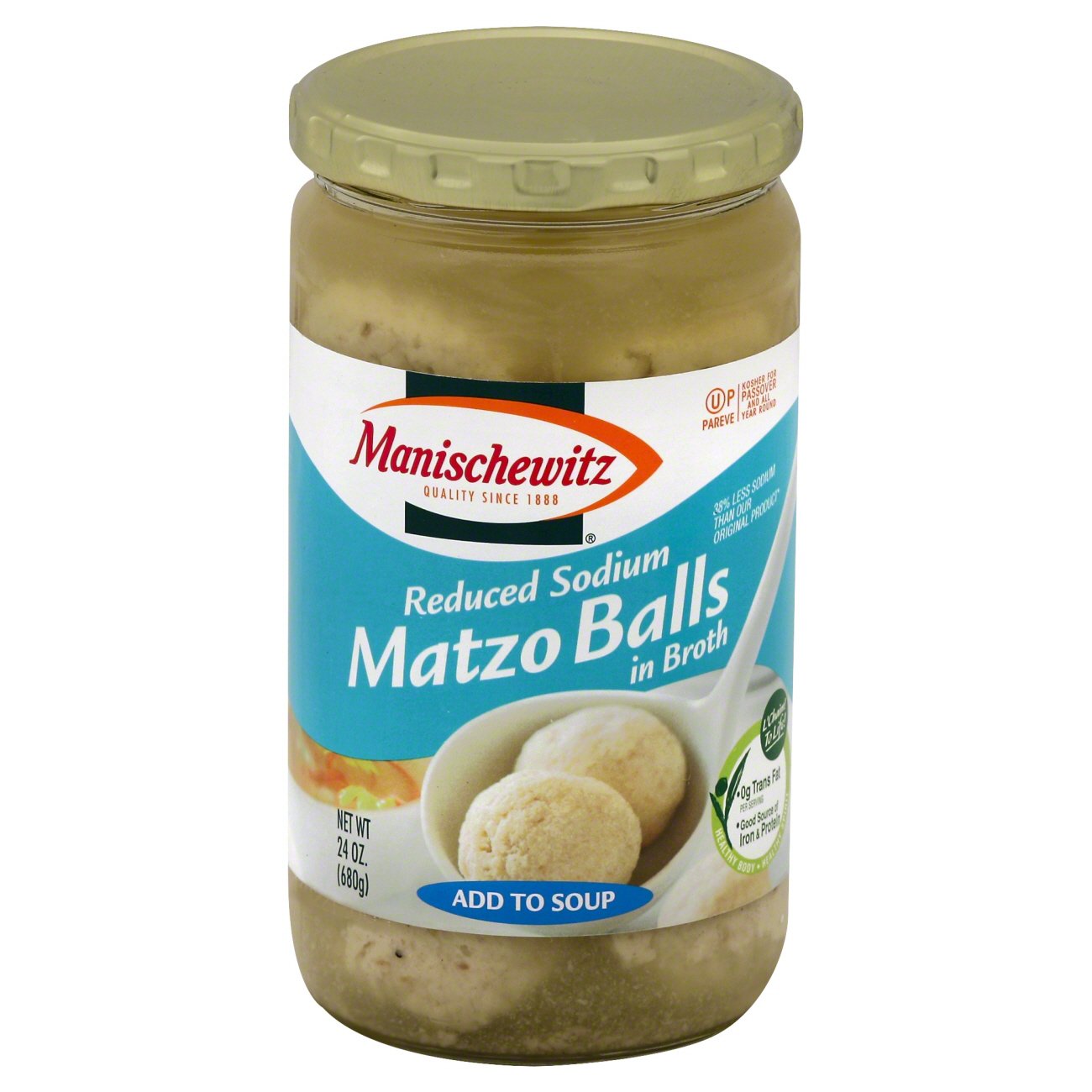 Manischewitz Reduced Sodium Matzo Balls in Broth Shop Soups & Chili