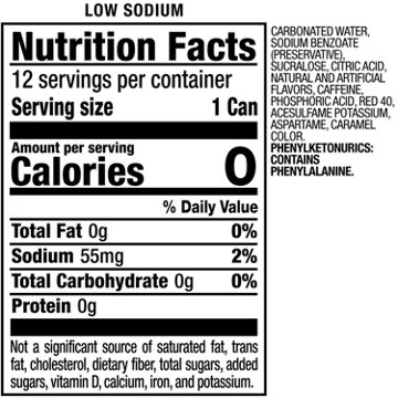 Big Red Zero Soda 12 pk Cans, 12 oz