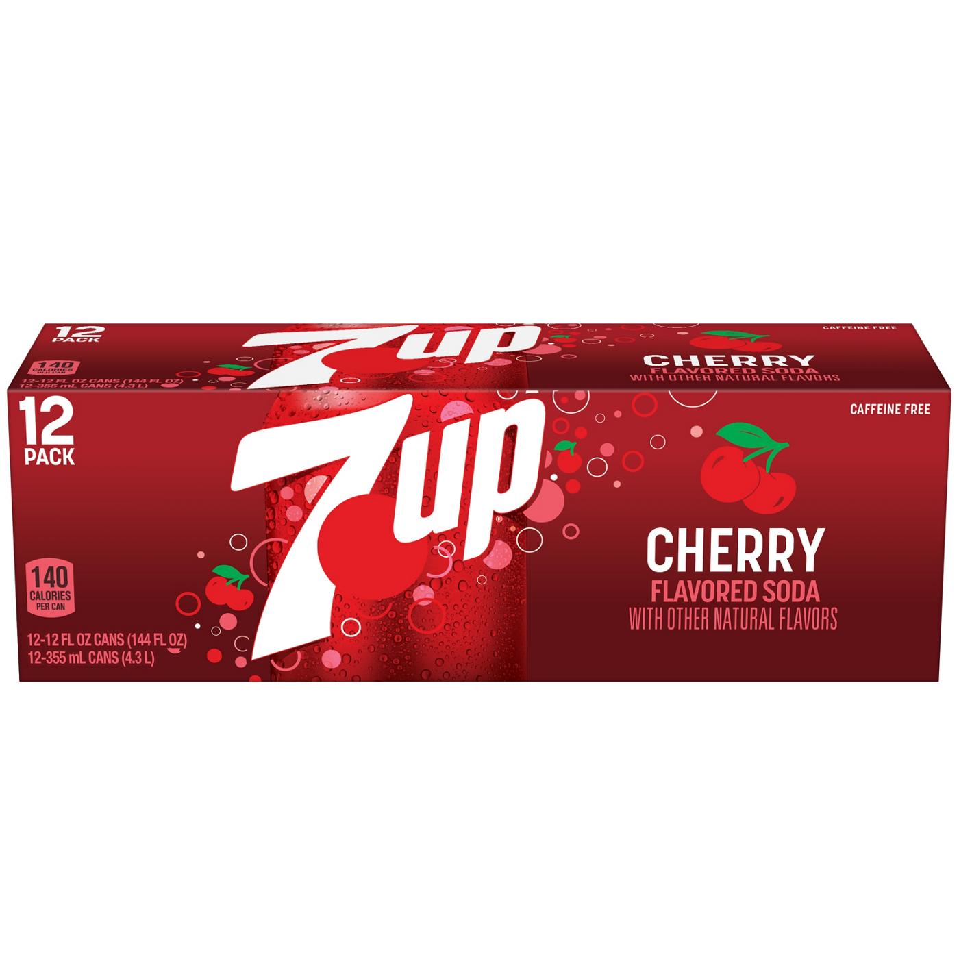 7UP Cherry Soda 12 pk Cans; image 3 of 5