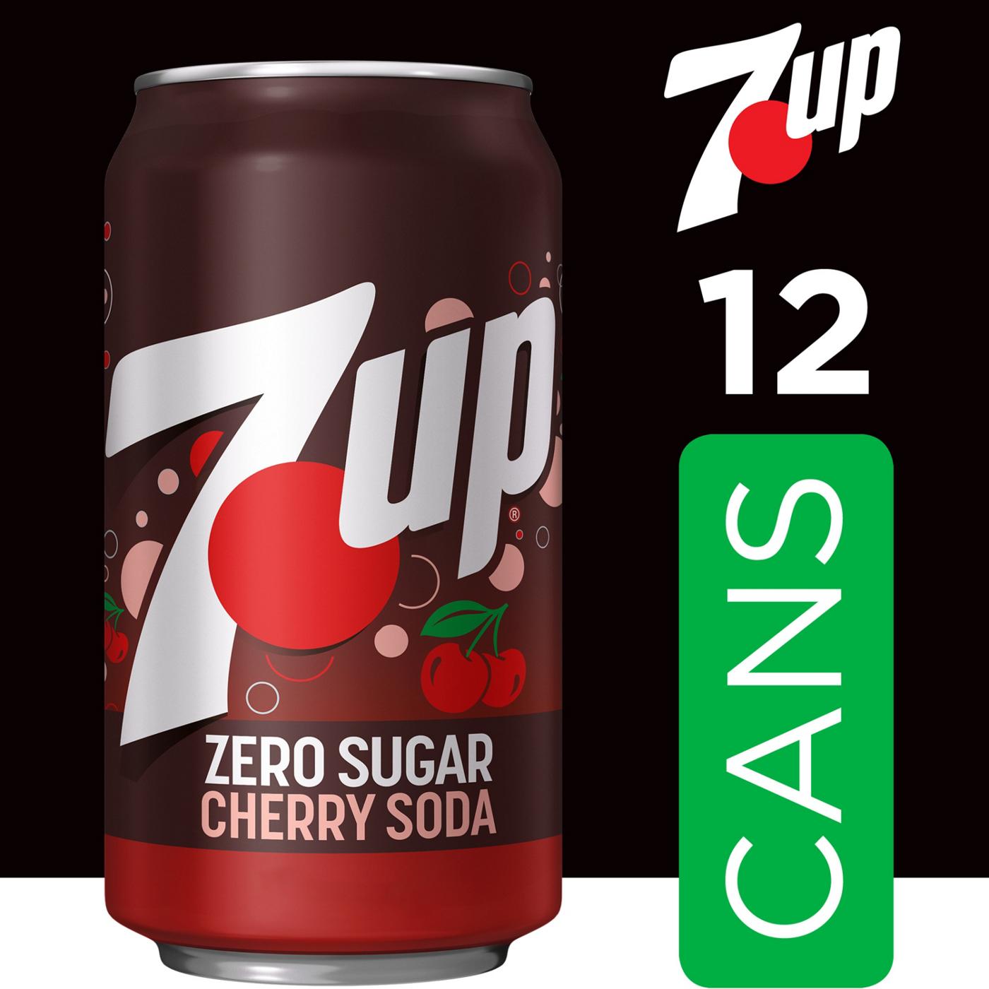 7UP Zero Sugar Cherry Soda 12 pk Cans; image 5 of 5