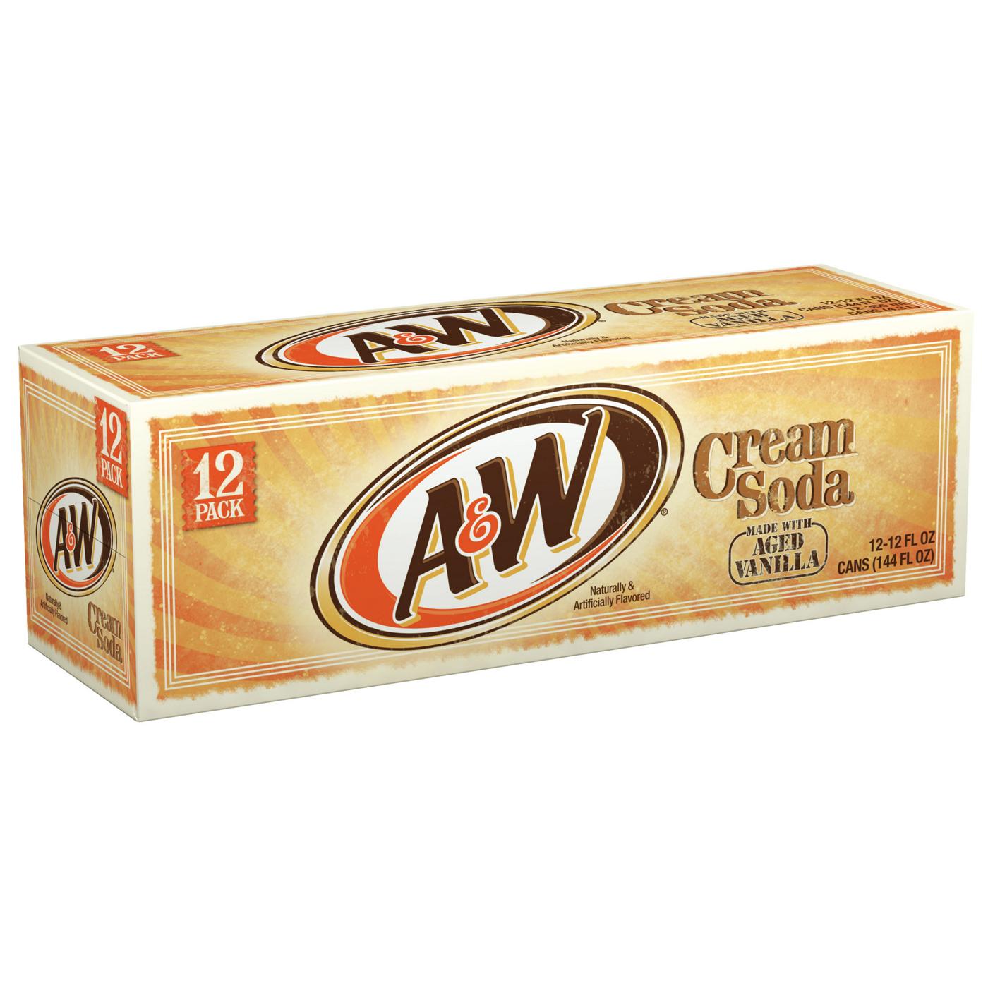 A&W Cream Soda 12 oz Cans; image 1 of 2
