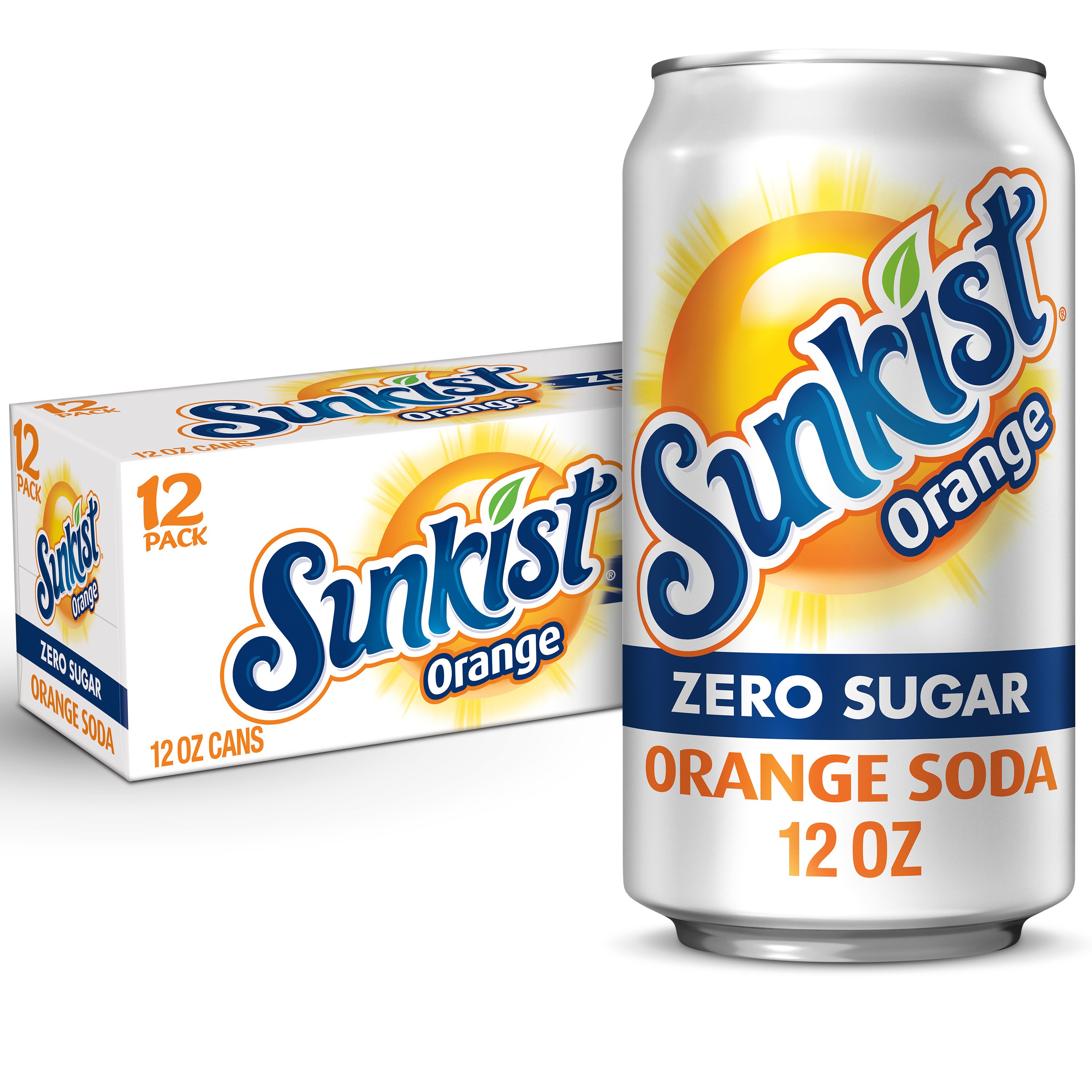 Sunkist Diet Orange Soda 12 oz Cans Shop Soda at HEB