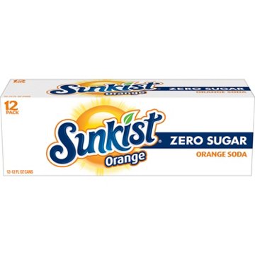 Sunkist Diet Orange Soda 12 oz Cans