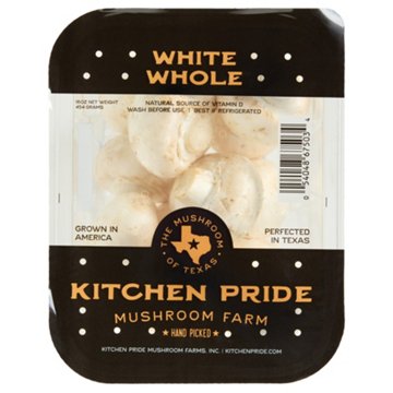 Fresh Whole White Mushrooms, 16 oz