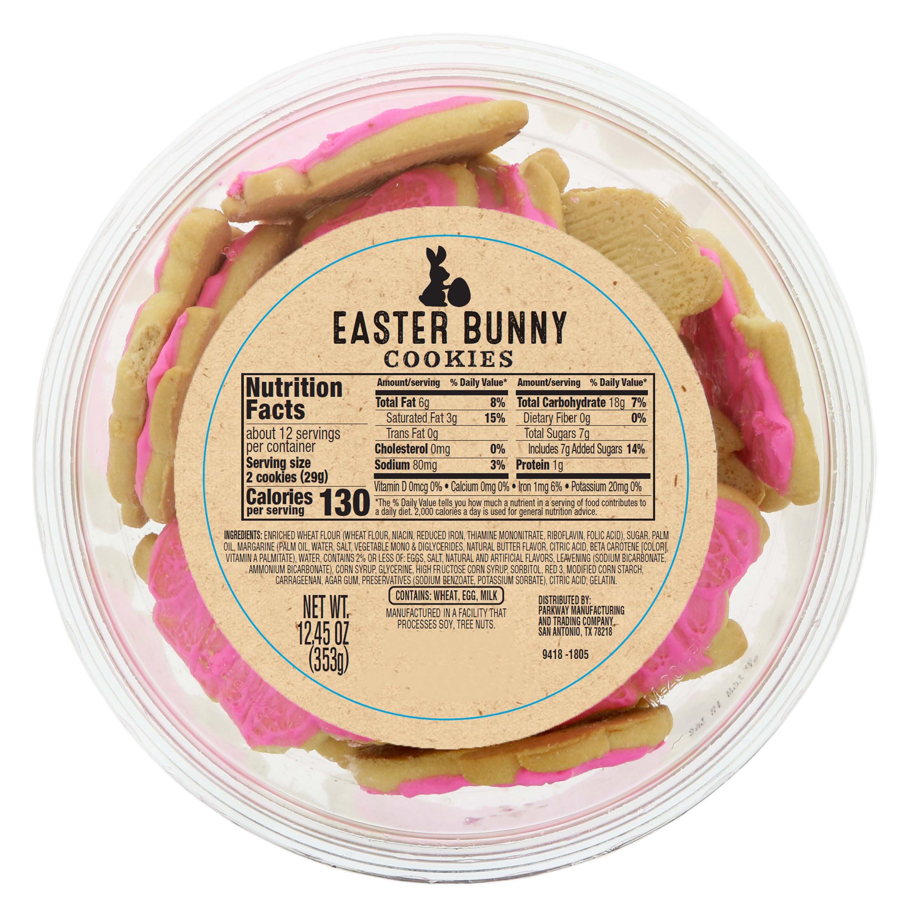 Holiday Iced Pink Easter Bunny Cookies Shop Cookies at HEB