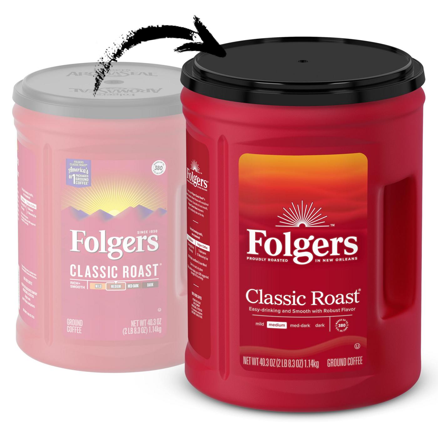 Folgers Classic Roast Medium Roast Ground Coffee; image 4 of 5
