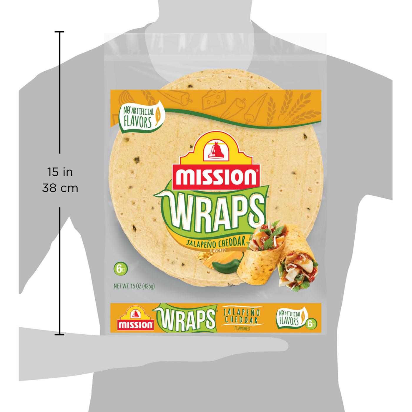 Mission Jalapeno Cheddar Wraps 6 Count; image 2 of 6