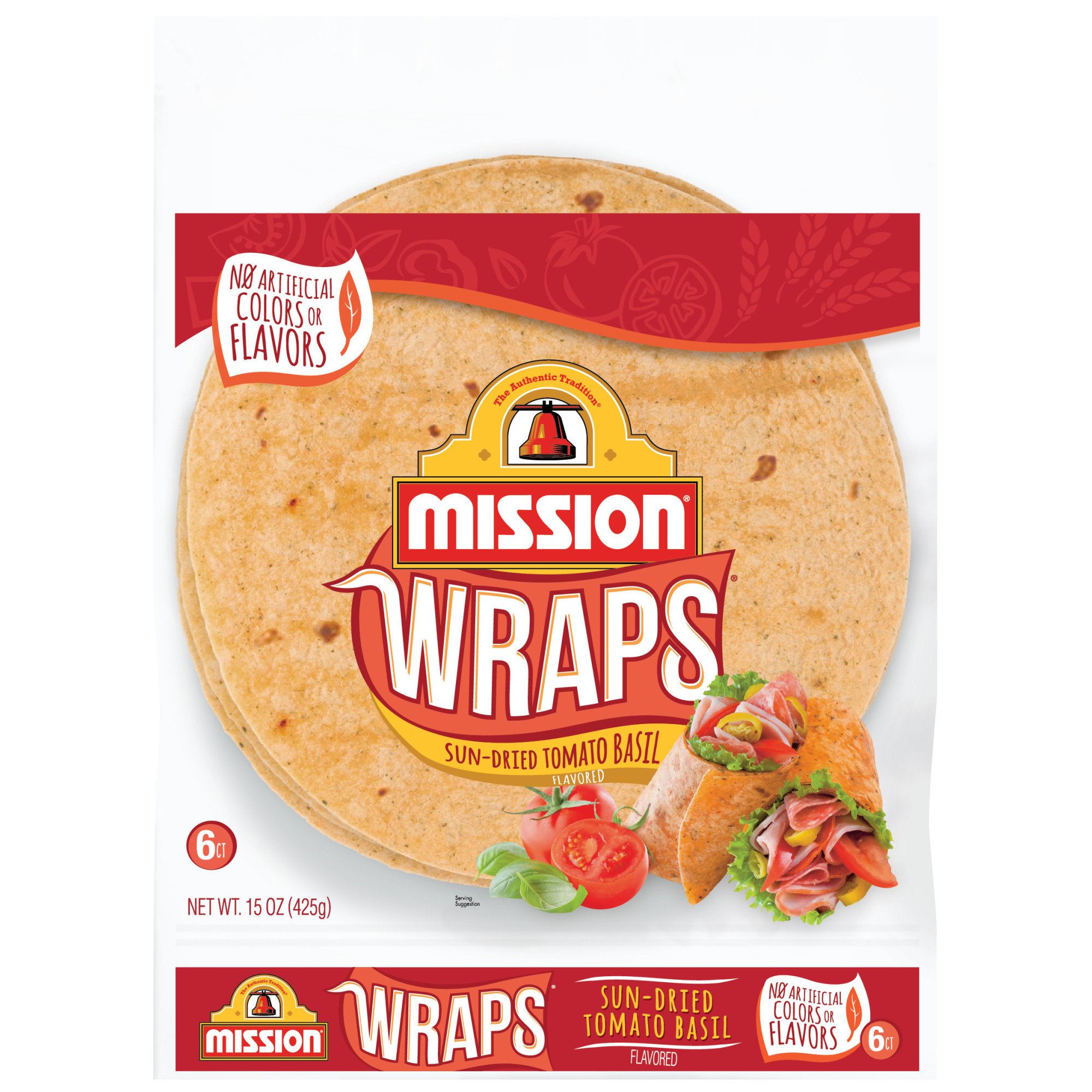 Mission Sun-Dried Tomato Basil Wraps - Shop Tortillas at H-E-B