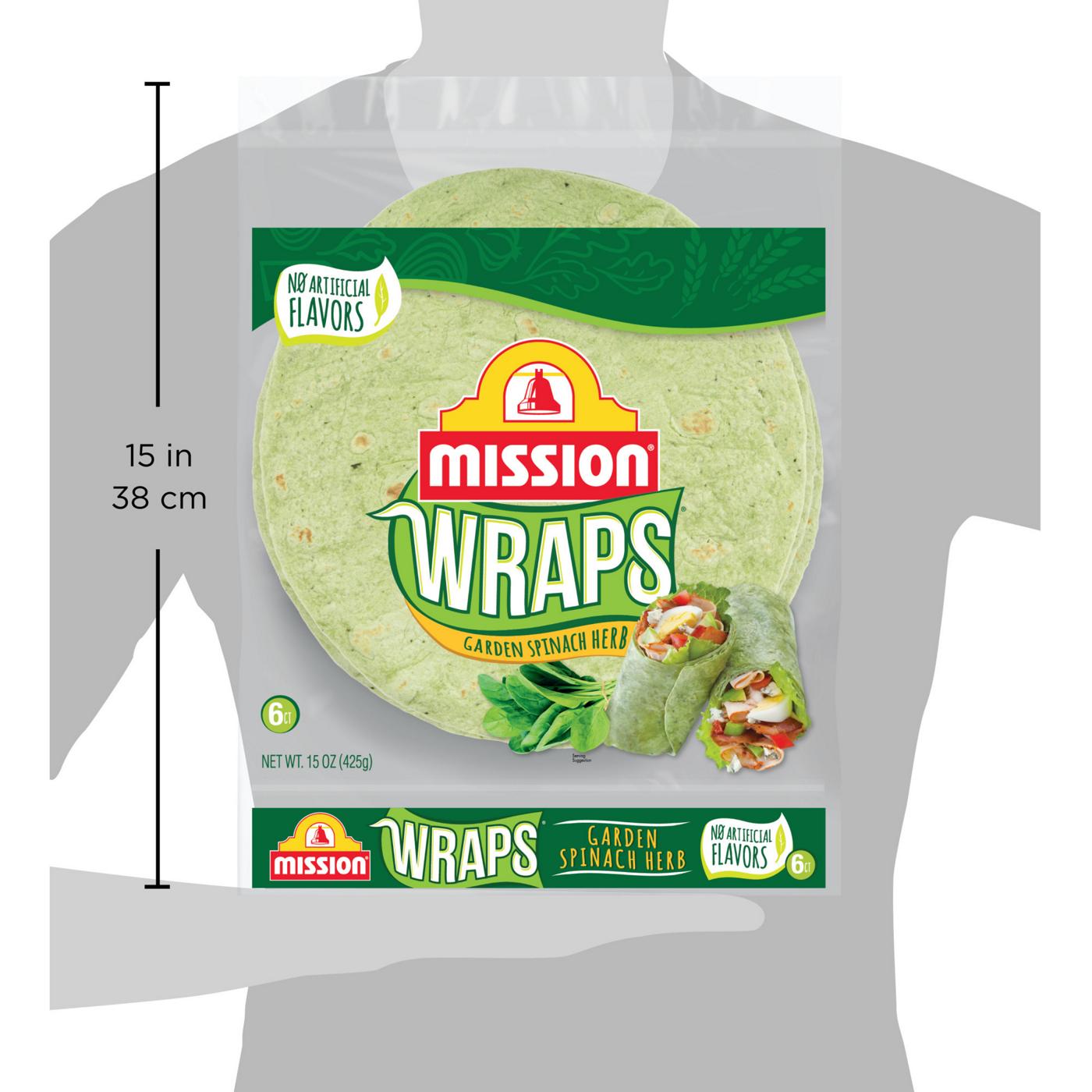 Mission Garden Spinach Herb Wraps 6 Count; image 4 of 5