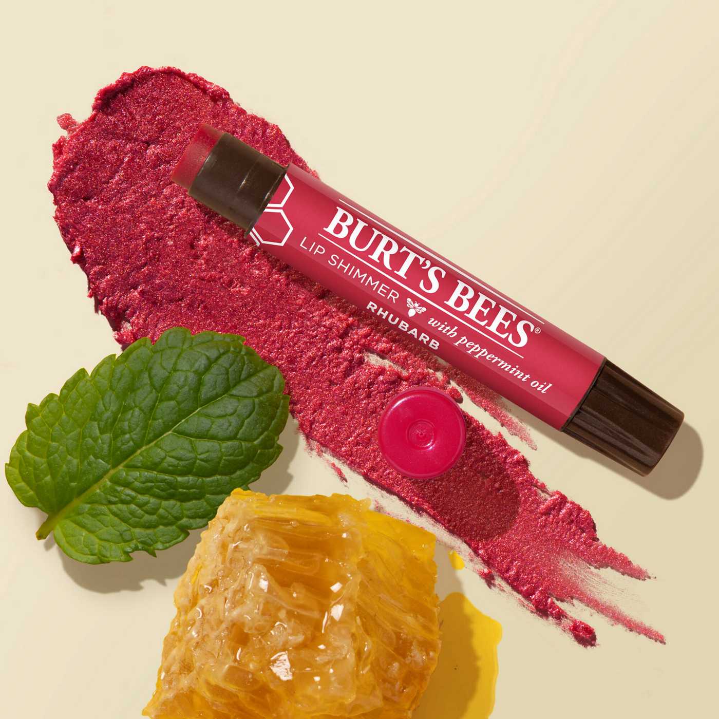 Burt's Bees Rhubarb Lip Shimmer; image 11 of 13