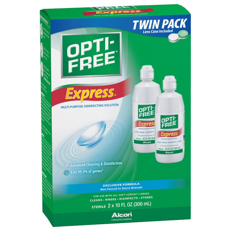 OPTI-FREE Express Multi-Purpose Disinfecting Solution with Lens Case - Shop  Contact Lens Solution & Cases at H-E-B