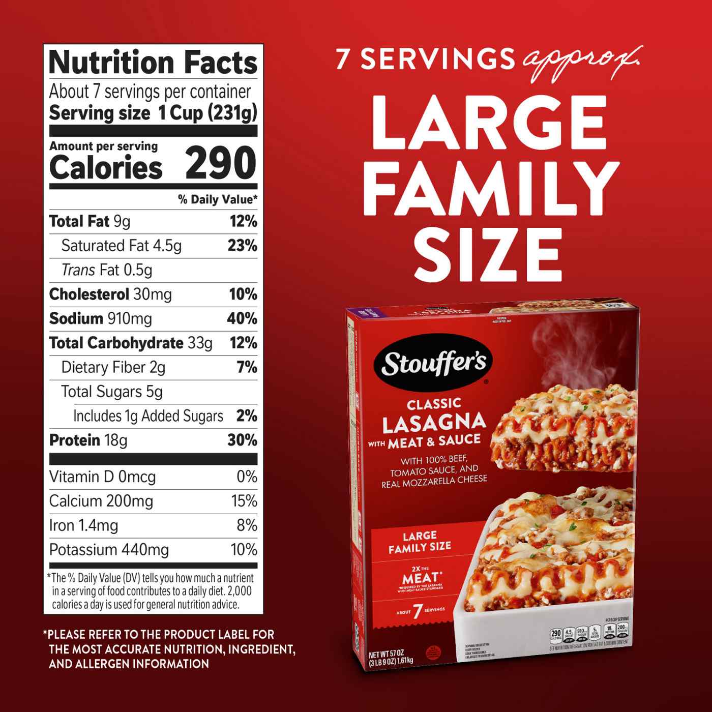 Stouffer's Classic Lasagna - Large Family Size; image 3 of 8