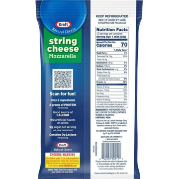 Kraft Reduced Fat Mozzarella String Cheese, 12 ct