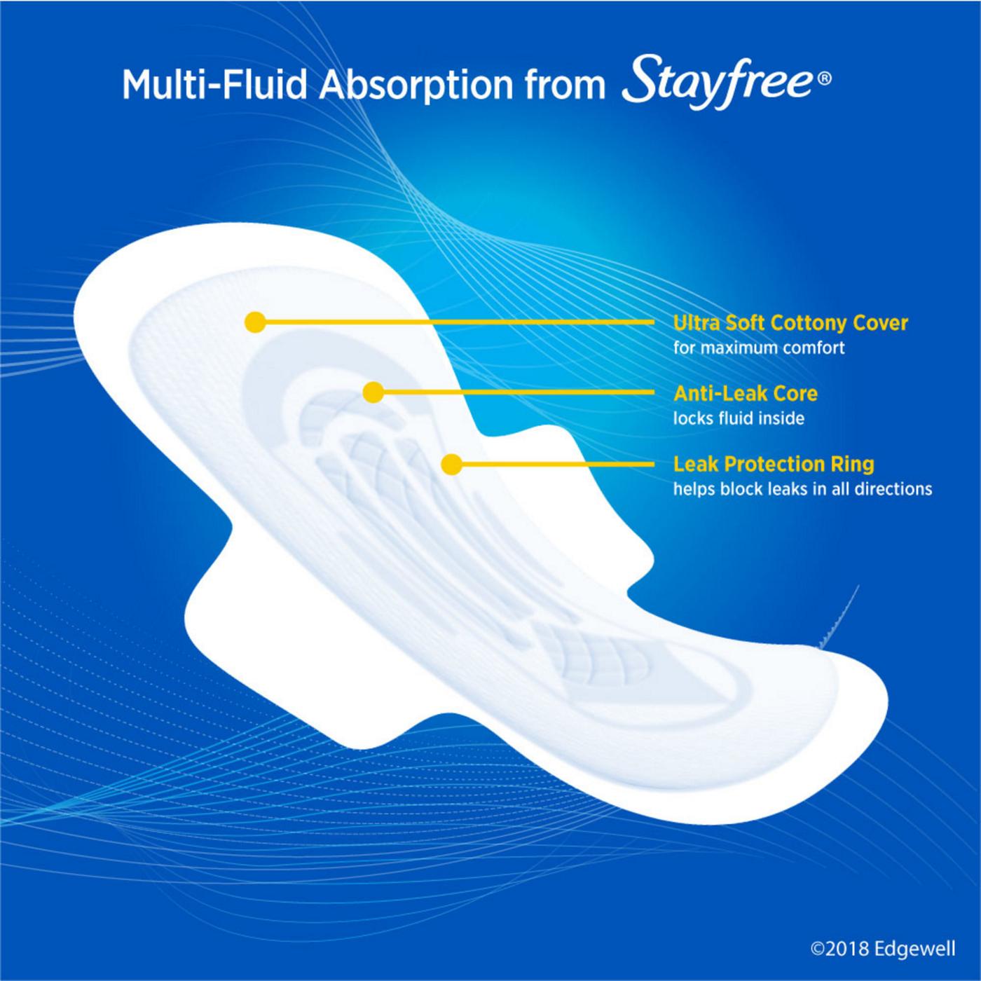 Stayfree Ultra Thin Super Long Pads with Wings; image 2 of 4