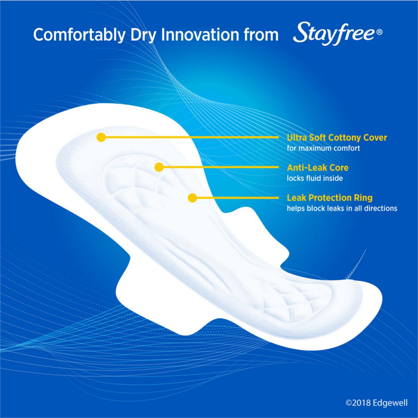 Stayfree Maxi Overnight Pads with Wings; image 5 of 5