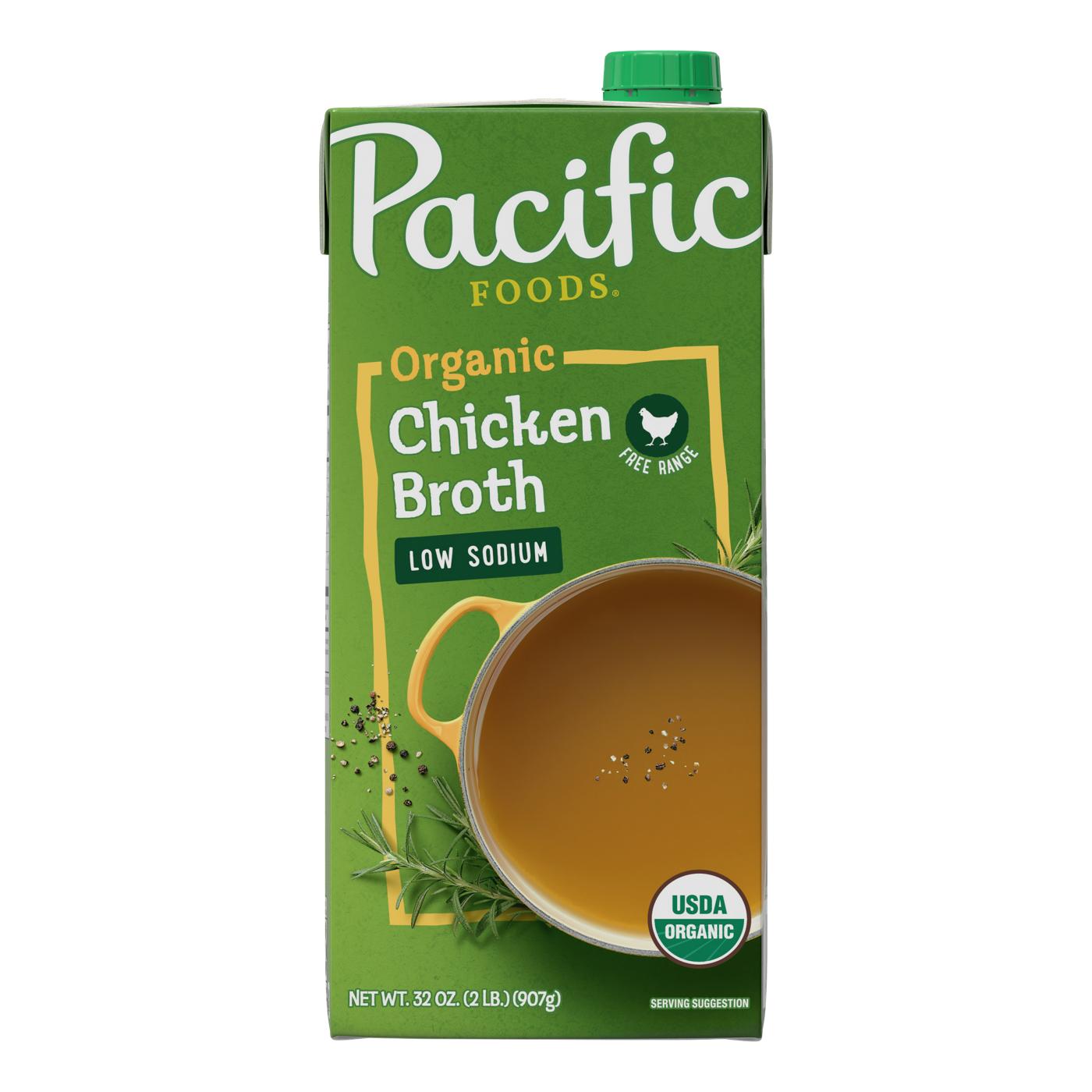 Pacific Foods Low Sodium Organic Free Range Chicken Broth; image 1 of 4