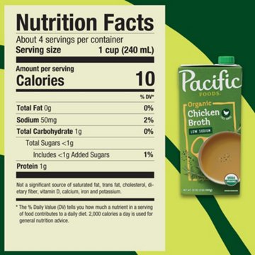Pacific Foods Low Sodium Organic Free Range Chicken Broth, 32 oz
