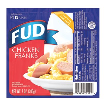 FUD Chicken Franks, 6 ct