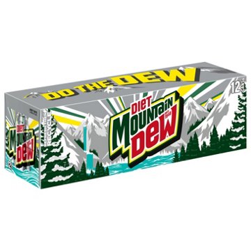 Mountain Dew Diet Citrus Soda Soft Drink 12 pk Cans
