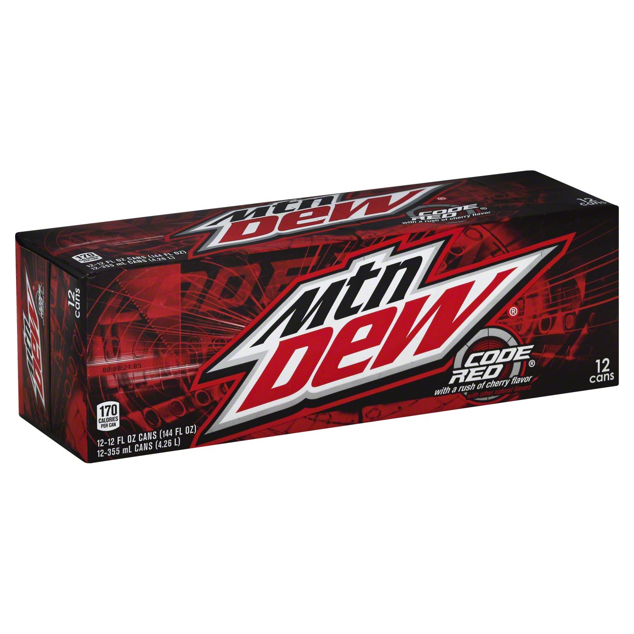 Mountain Dew Code Red Cherry Soda 12 Oz Cans Shop Soda At H E B