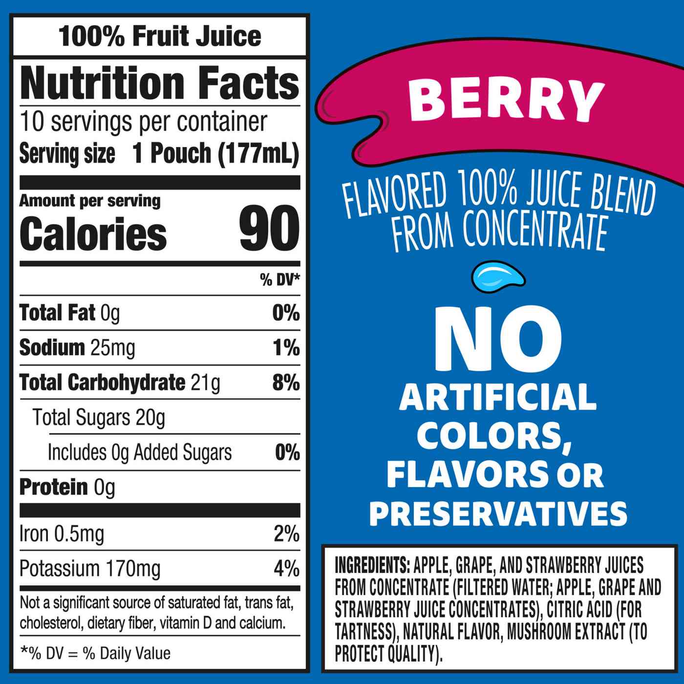 Capri Sun 100% Berry Juice Blend 10 pk Pouches; image 9 of 12