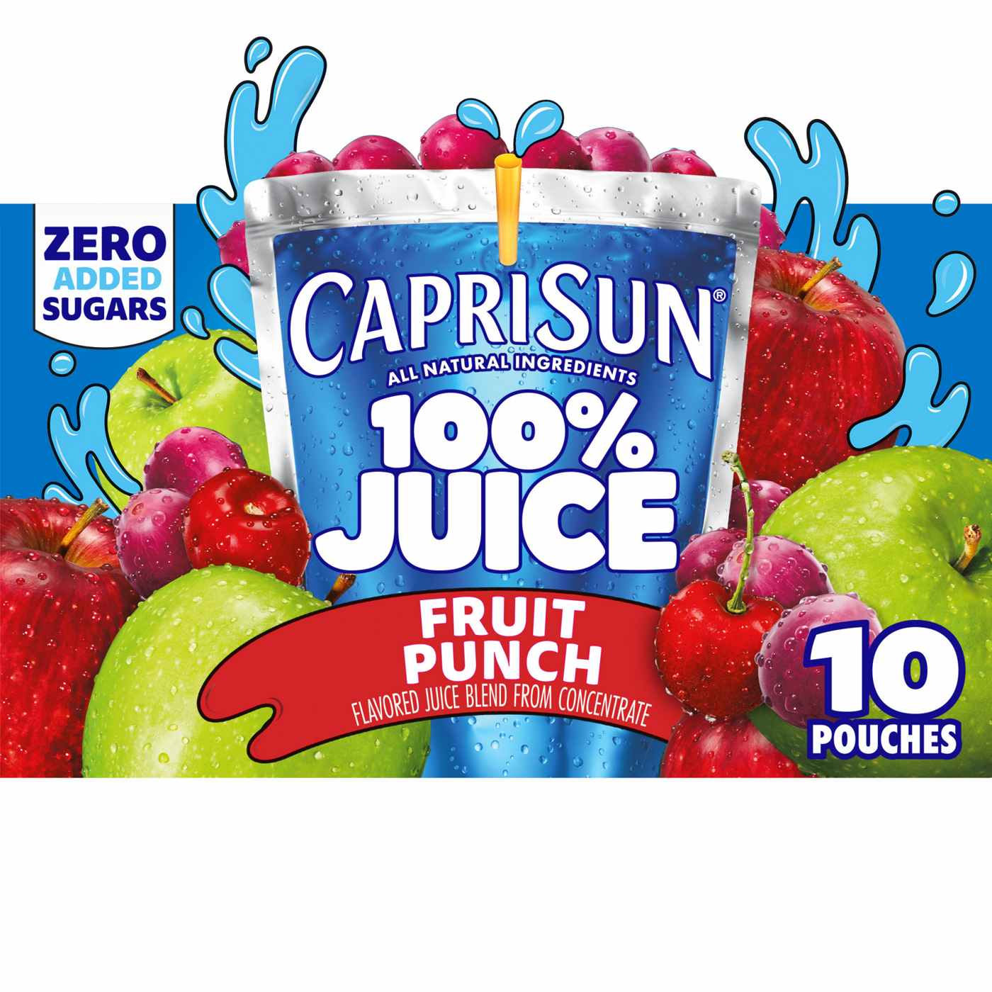 Capri Sun 100% Juice Fruit Punch 10 pk Pouches; image 1 of 9