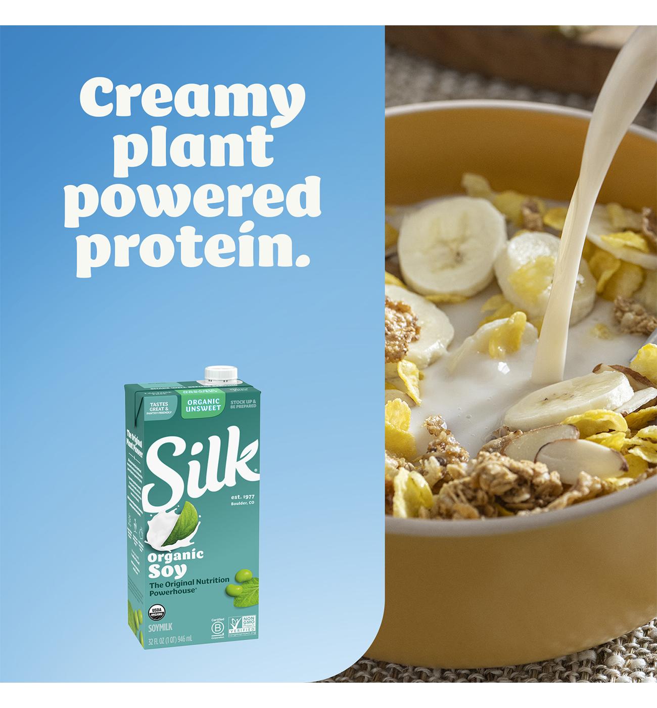 Silk Organic Shelf-Stable Unsweetened Soymilk; image 8 of 12