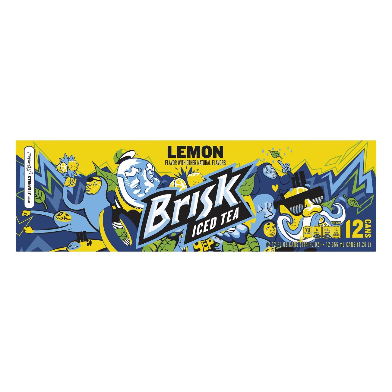 Brisk Lemon Iced Tea 12 pk Cans - Shop Tea at H-E-B