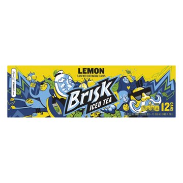 Brisk Lemon Iced Tea 12 pk Cans, 12 oz