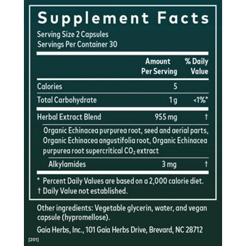 Gaia Herbs Echinacea Supreme Vegetarian Liquid Phyto-Caps