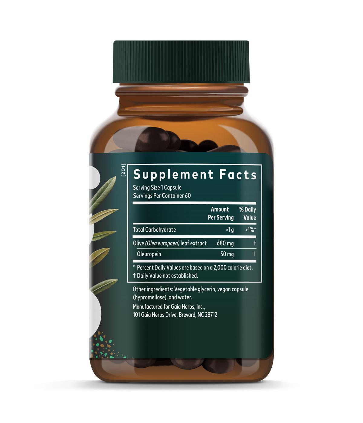 Gaia Herbs Single Herbs Olive Leaf Vegetarian Liquid Phyto-Caps; image 3 of 3