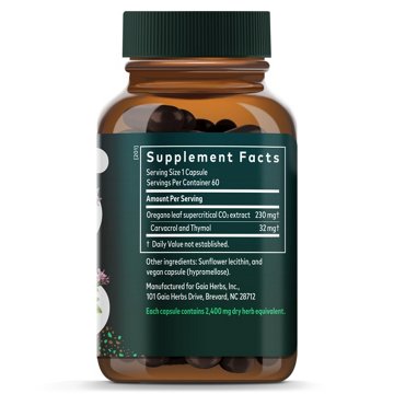 Gaia Herbs Single Herbs Oil Of Oregano Vegetarian Liquid Phyto-Caps
