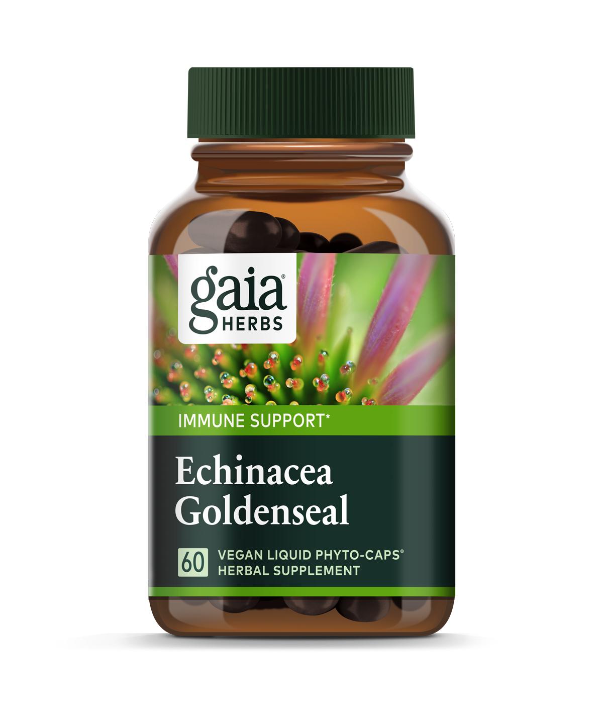 Gaia Herbs Echinacea Goldenseal Vegetarian Liquid Phyto-Caps; image 1 of 2